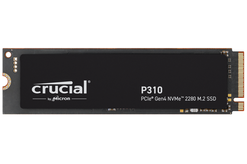 Crucial CT4000P310SSD8 P310 4TB Gen4 2280 NVMe SSD 7100/6000 MB/s R/W 800TBW 1000K/1000K IOPS 1.5M hrs MTTF Full-Drive Encryption M.2 PCIe4 5yrs