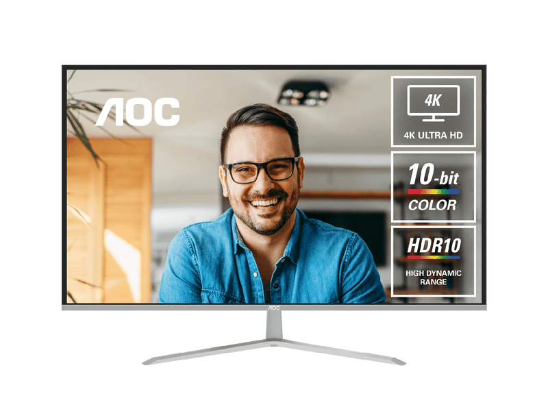 AOC U32V11N 31.5" 4K Monitor. 3840 × 2160 (UHD), HDR10, VA, 10-bit color, PIPPBP