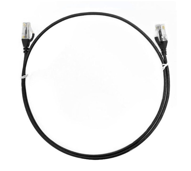 8ware CAT6THINBK-15M CAT6 Ultra Thin Slim Cable 15m - Black Color Prem