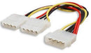 Astrotek AT-MOLEX-PWR Internal Power Molex Cable 20cm - 5.25" 4 pins Male to 2x 5.25" 4 pins Female 18AWG RoHS ~ CB8W-MOLEX-PWR
