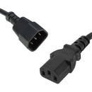 8Ware RC-3080 Power Extension Cable. IEC-C14 to IEC-C13 Male to Female. 1.8M