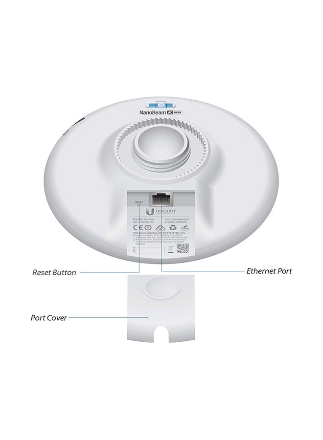 Ubiquiti NBE-5AC-GEN2 NanoBeam Airmax AC 19dBi 5GHz 802.11ac, Gen2, 450+ Mbps, Range 15+ km