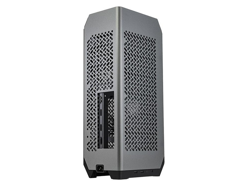Cooler Master NR100-MNNN85-SL0 NCORE 100 MAX ITX Case Kit with 120mm Liquid Cooler and 850 Watt PSU, Gray.