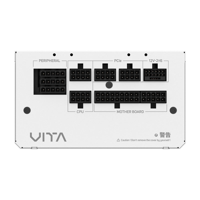 FSP VITA-850GM,W 850 Watt 80 Plus Gold Fully Modular ATX 3.1 PCIe5.1 Power Supply. White