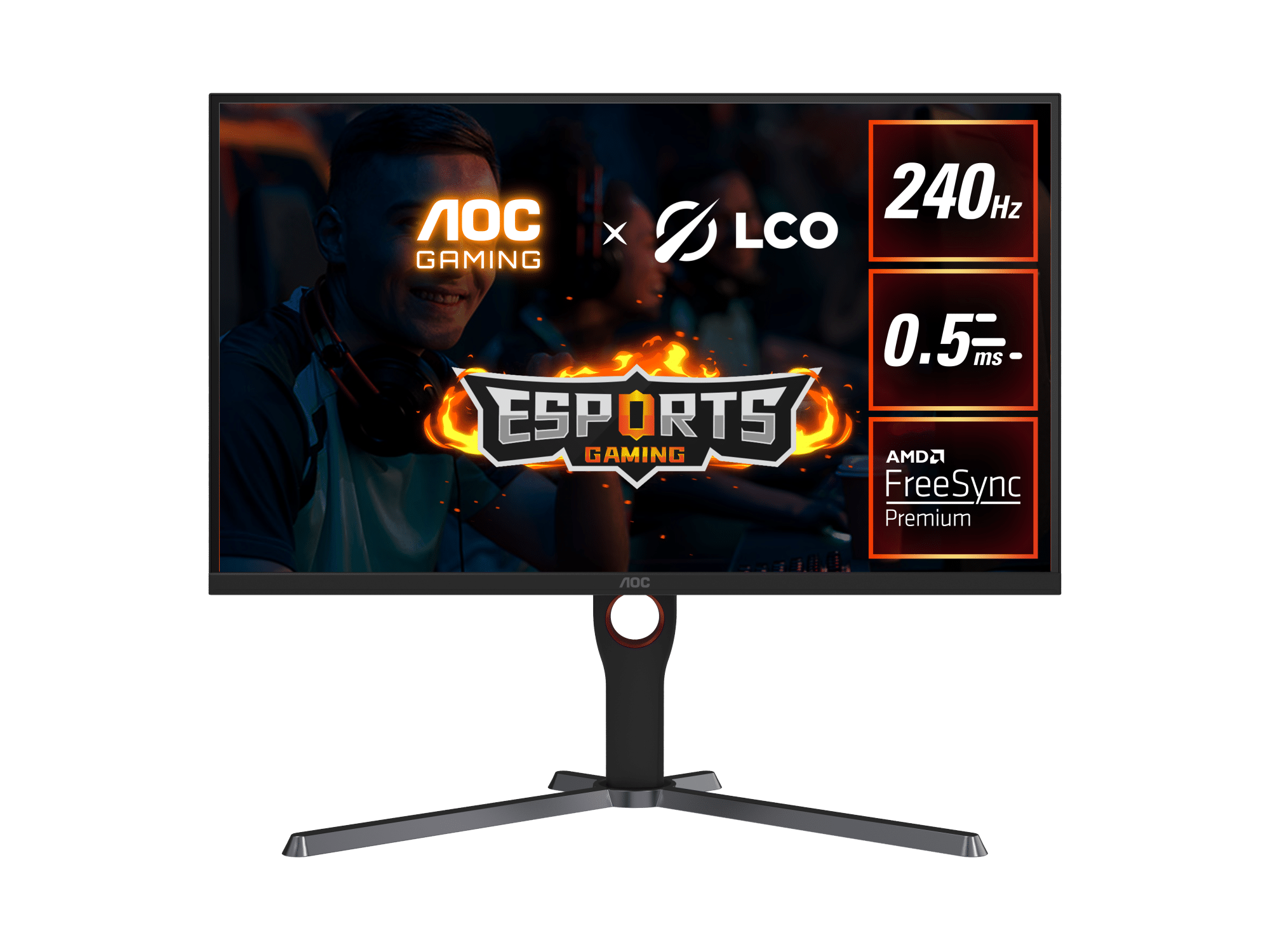 AOC Q27G3ZE 27" Fast IPS 240Hz, 0.5ms, QHD 2560 x 1440, 350 cd/m2, HDR 400, HDMI 2.0 x2, DP 1.4 x 2,FreeSync Premium, Gaming Monitor