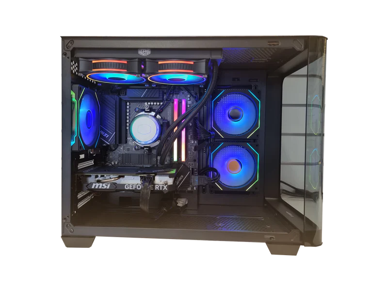 QuantumCrown. Ready To Go Gaming PC (CAN-S05292) Ryzen 5 7600, RTX 4060Ti 8GB, 32GB RAM, 2TB SSD, WIN 11 HOME, 3Y Warranty