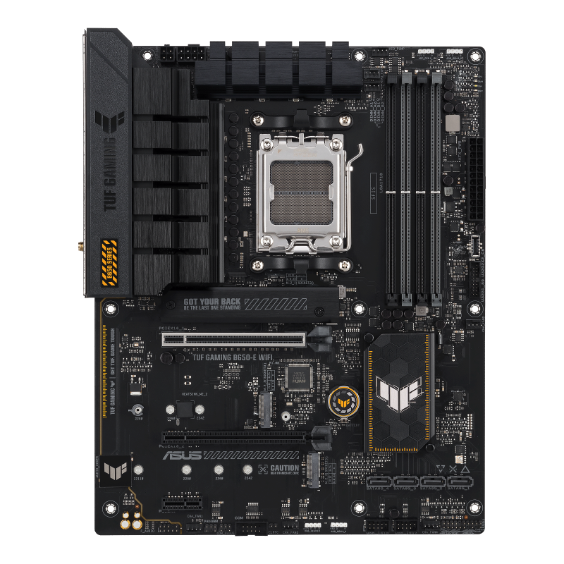ASUS TUF GAMING B650-E WIFI (AM5) ATX Motherboard, 4x DDR5 192GB, PCIe 5.0 x16 slots, 3 x M.2 slots, 4 x SATA, DPx 1, HDMI x 1, Wi-Fi 6E