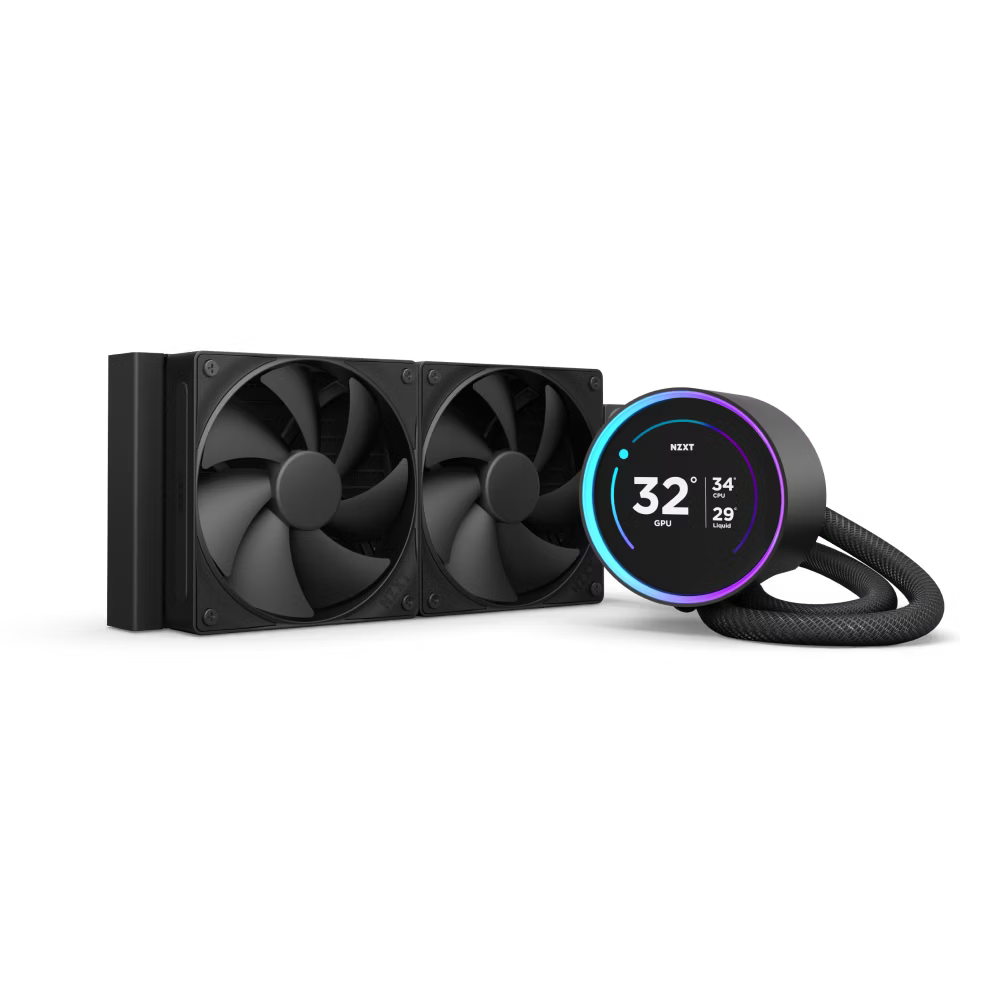 NZXT RL-KN24E-B2 Kraken Elite 240 V2 - 240mm AIO liquid cooler w/ Display and Radiator Fans (Black)