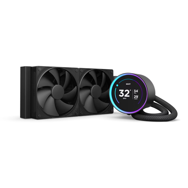 NZXT RL-KN24E-B2 Kraken Elite 240 V2 - 240mm AIO liquid cooler w/ Display and Radiator Fans (Black)