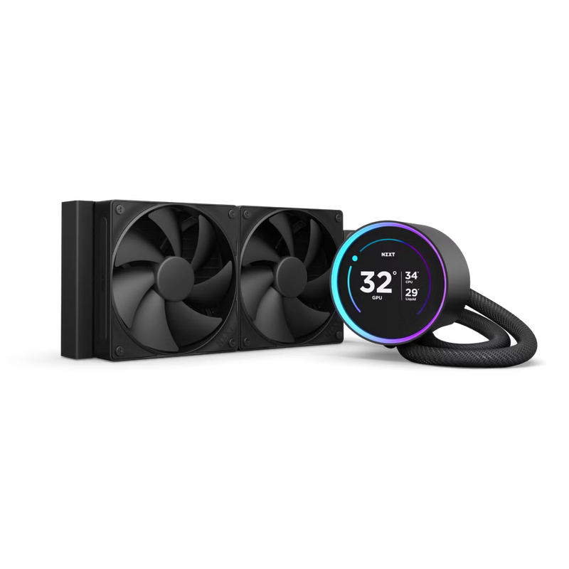 NZXT RL-KN24E-B2 Kraken Elite 240 V2 - 240mm AIO liquid cooler w/ Display and Radiator Fans (Black)