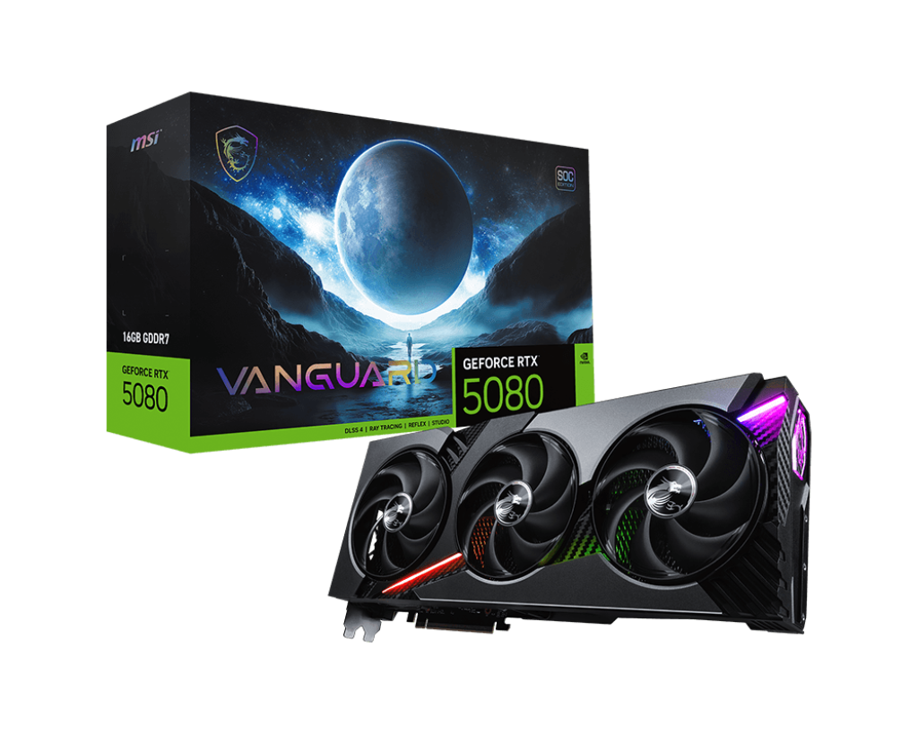 MSI  GeForce RTX 5080 16G VANGUARD SOC Gaming Graphics Card