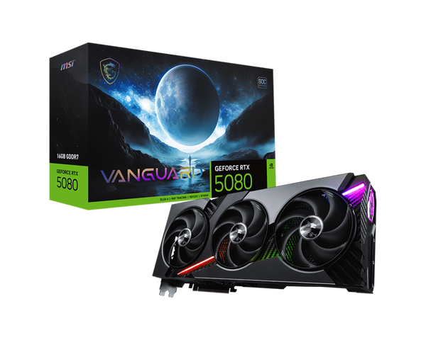 MSI  GeForce RTX 5080 16G VANGUARD SOC Gaming Graphics Card