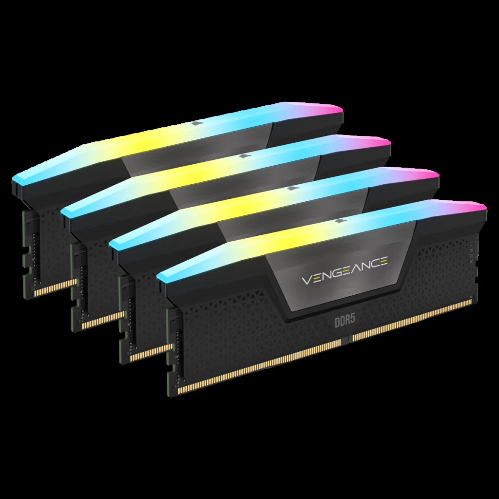 Corsair CMH192GX5M4B5200C38 Vengeance RGB 192GB (4x48GB) DDR5 DRAM 5200MT/s CL38 Memory Kit — Black DIMM 4800MHz