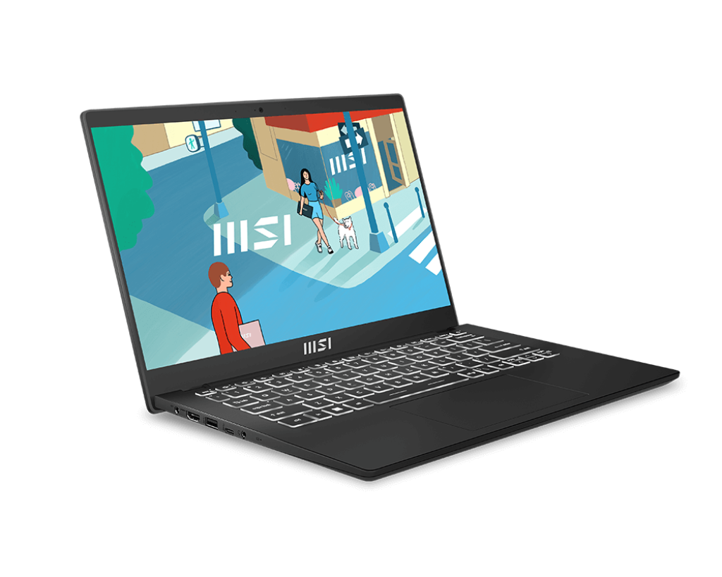 MSI Modern 14 C13M-470AU Business & Productivity Laptop. 14" FHD Intel Raptor Lake i7-1355U Onboard DDR4 16GB 1TB SSD Windows11 Home Intel Iris Xe Graphics