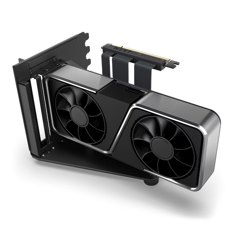 NZXT AB-RH175-B1 Vertical GPU Mounting Kit - Black Bracket & 175 mm PCIe 4.0x16 Riser Cable