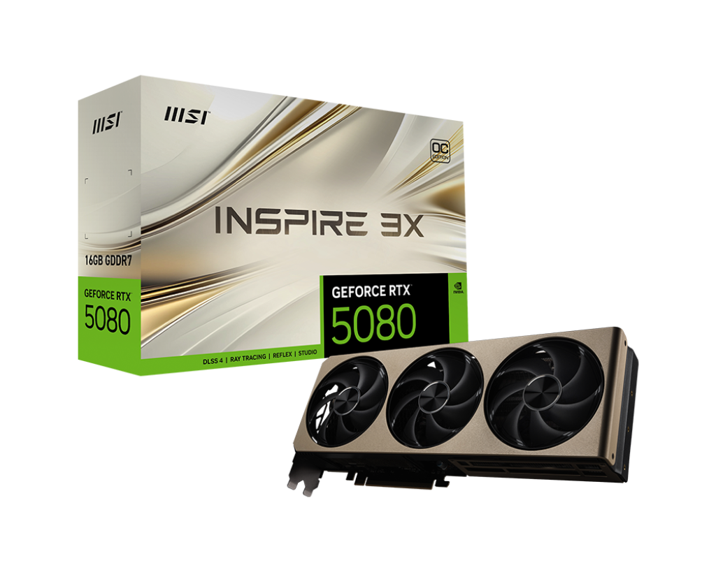 MSI  GeForce RTX 5080 16G INSPIRE 3X OC Gaming Graphics Card
