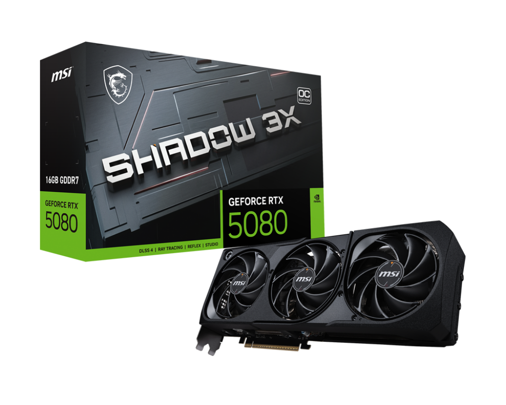 MSI GeForce RTX 5080 16G SHADOW 3X OC Gaming Graphics Card