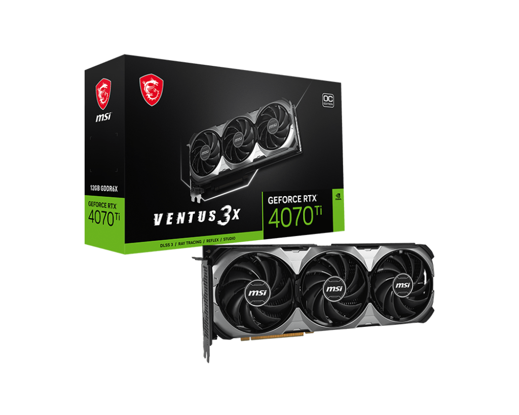 MSI RTX 4070 Ti VENTUS 3X E1 12G OC Graphics Card