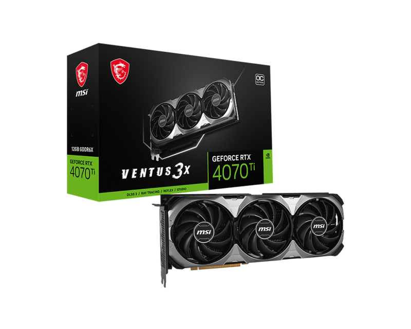 MSI RTX 4070 Ti VENTUS 3X E1 12G OC Graphics Card