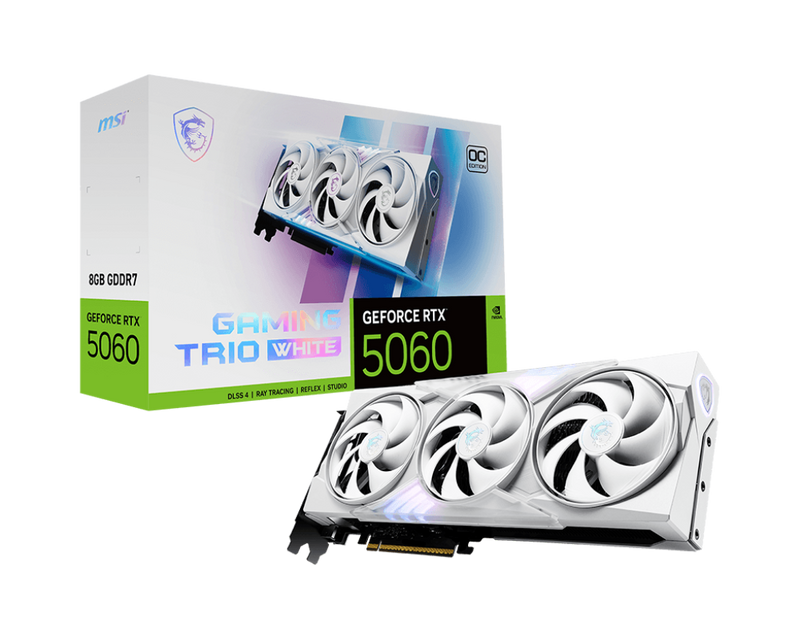 MSI GeForce RTX 5060 8G GAMING TRIO OC WHITE Gaming Graphics Card
