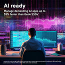 Crucial CT2000T705SSD3 T705 2TB Gen5 NVMe SSD - 14500/12700 MB/s R/W 1200TBW 1550K IOPs 1.5M hrs MTTF DirectStorage for Intel 14th Gen & AMD Ryzen 7000