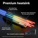 Crucial CT2000T705SSD3 T705 2TB Gen5 NVMe SSD - 14500/12700 MB/s R/W 1200TBW 1550K IOPs 1.5M hrs MTTF DirectStorage for Intel 14th Gen & AMD Ryzen 7000