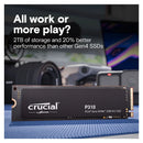 Crucial CT2000P310SSD8 P310 2TB Gen4 2280 NVMe SSD 7100/6000 MB/s R/W, M.2 PCIe4, 5yrs
