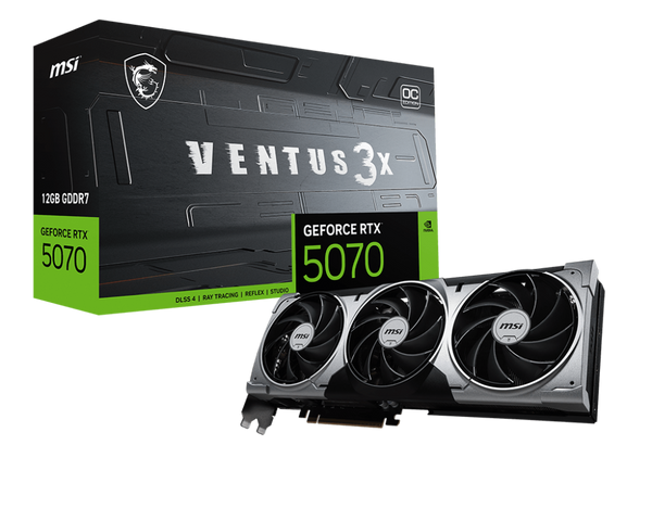 MSI GeForce RTX 5070 12G VENTUS 3X OC Gaming Graphics Card