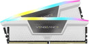 Corsair CMH32GX5M2B6400C36W VENGEANCE RGB DDR5 32GB (2 x 16GB) Gaming RAM. 6400MHz CL36-48-48-104 1.35V Intel XMP - White