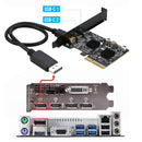 Simplecom EC365 PCIe x4 to 2-Port USB 3.2 Gen II Type-C with Mini DisplayPort Input for USB-C DP Alt Mode Expansion Card