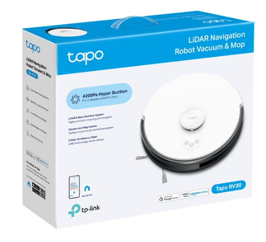 TP-Link Tapo RV30 LiDAR Navigation Robot Vacuum & Mop