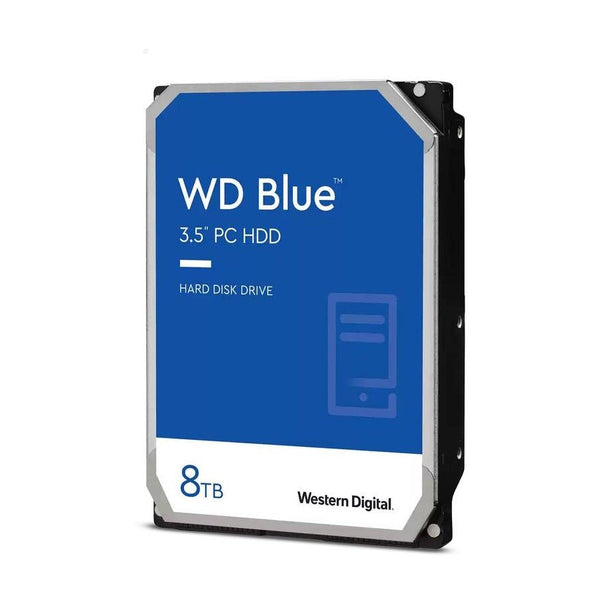 Western Digital WD80EAAZ Blue PC Desktop 8TB 3.5" Hard Drive SATA 6Gb/s 5640RPM 256MB Cache CMR 2-Year Limited Warranty