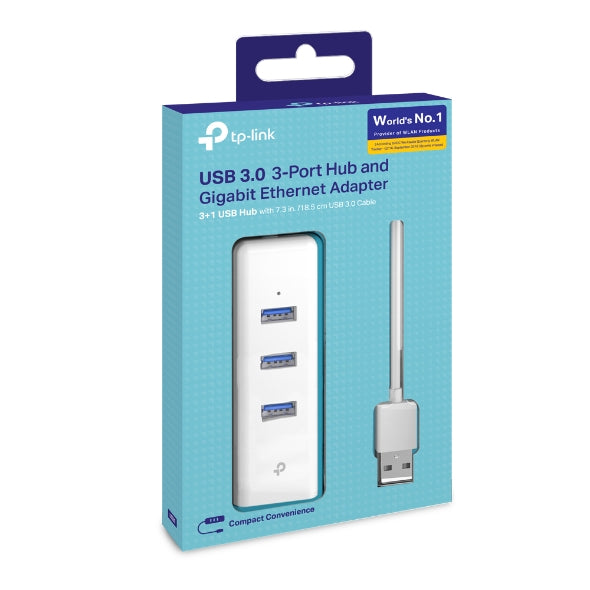 TP-Link UE330C USB 3.0 Type-C to Gigabit Ethernet Network Adapter with 3-Port USB 3.0 Type-A Hub