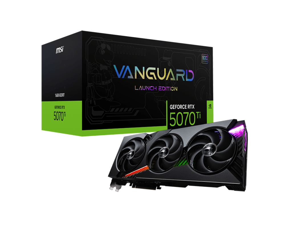 MSI GeForce RTX 5070 Ti 16G VANGUARD SOC LAUNCH EDITION Gaming Graphics Card
