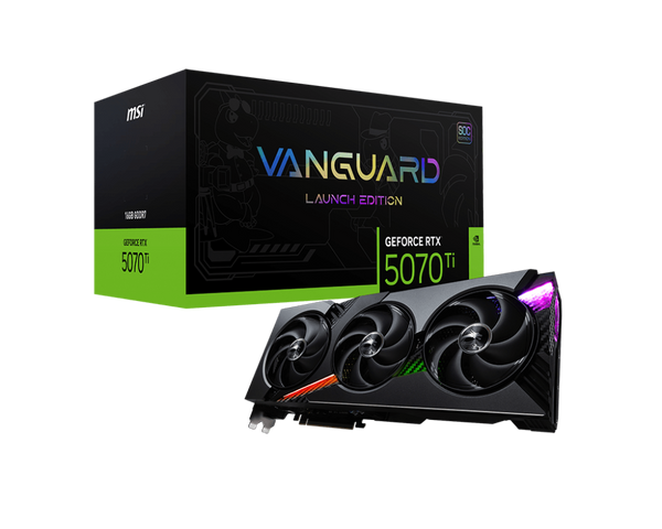 MSI GeForce RTX 5070 Ti 16G VANGUARD SOC LAUNCH EDITION Gaming Graphics Card