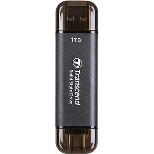 Transcend TS1TESD310C 1TB ESD310 Portable SSD.  Black, USB Type C/Type A, Up to 1,050 MB/s