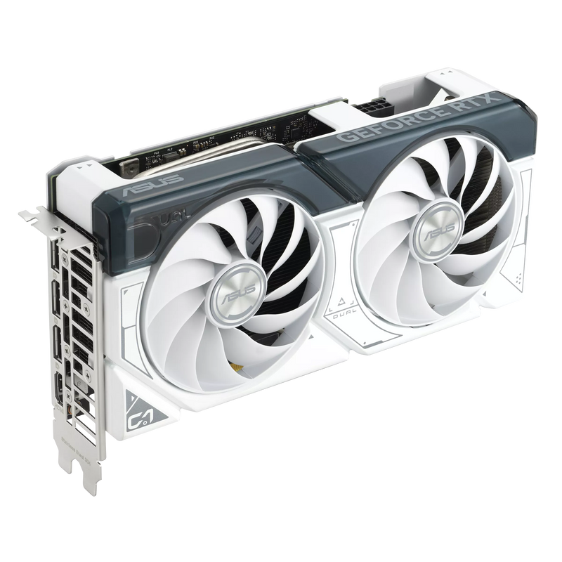 Asus DUAL-RTX4060TI-O8G-WHITE Dual GeForce RTX 4060 Ti White OC Edition 8GB GDDR6 with two powerful Axial-tech fans Gaming Graphics Card