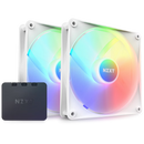 NZXT RF-C14DF-W1 F140RGB Core - 140mm Hub-mounted RGB Fan - Twin Pack (White) w/RGB Controller