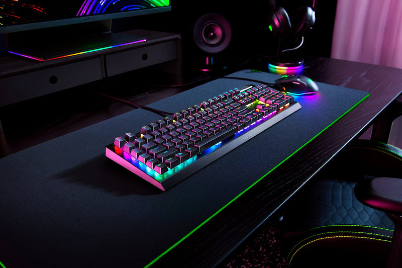 Razer RZ03-04700100-R3M1 BlackWidow V4 X-Mechanical Gaming Keyboard (Green Switch)-US Layout-FRML