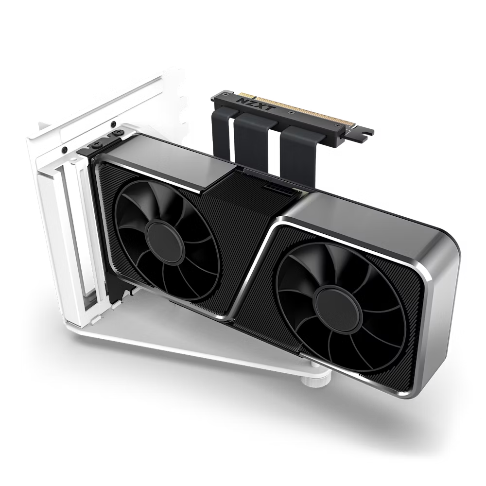 NZXT AB-RH175-W1 Vertical GPU Mounting Kit - White Bracket & 175 mm PC