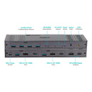 Simplecom KM490 HDMI and DisplayPort Dual Monitor KVM Switch for 2 Computers with 4-Port USB 3.0 Hub 5Gbps 8K@60Hz