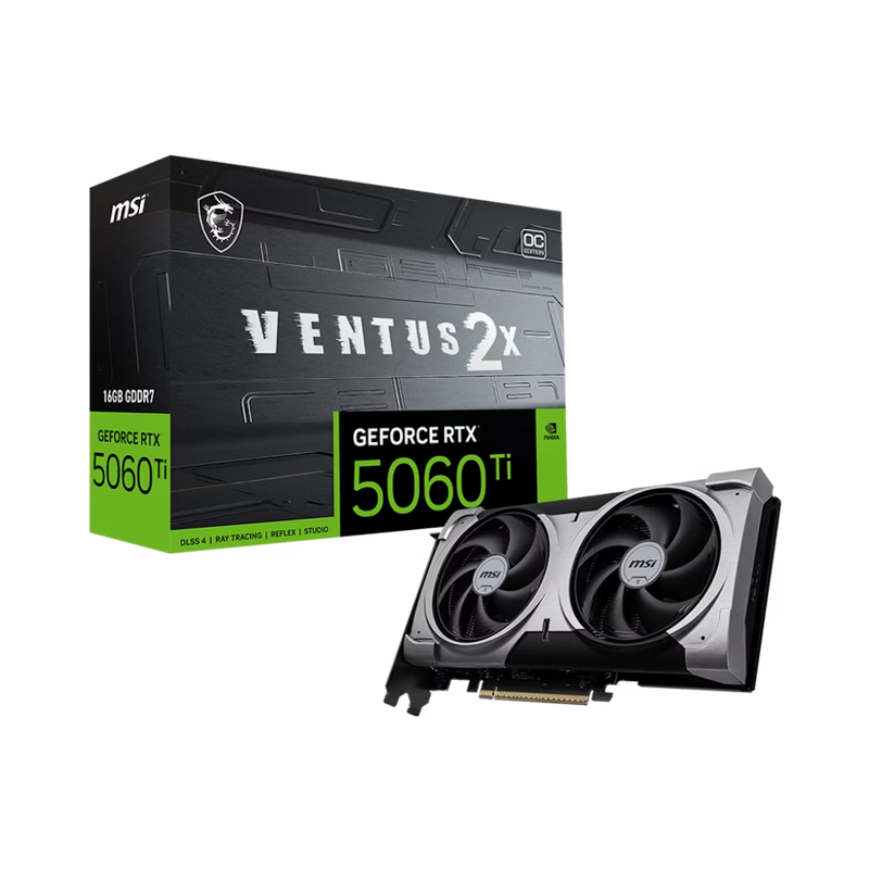 MSI GeForce RTX 5060 Ti 16G VENTUS 2X OC PLUS Gaming Graphics Card