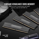 Corsair CMK64GX5M2B6000C40 Vengeance 64GB (2x32GB) DDR5 UDIMM 6000MHz C40 1.35V Desktop Gaming Memory Black