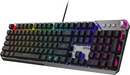 MSI STRIKE 600 SILENT US Gaming Keyboard. Mechanical Silent Switches, Black