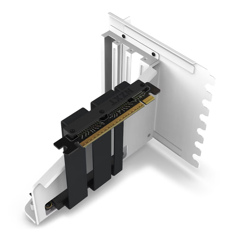 NZXT AB-RH175-W1 Vertical GPU Mounting Kit - White Bracket & 175 mm PCIe 4.0x16 Riser Cable