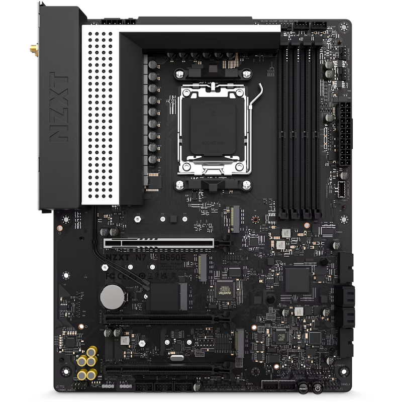 NZXT N7-B65XT-W1 N7 B650E MOBO AMD B650 CHIPSET WITH WI-FI white