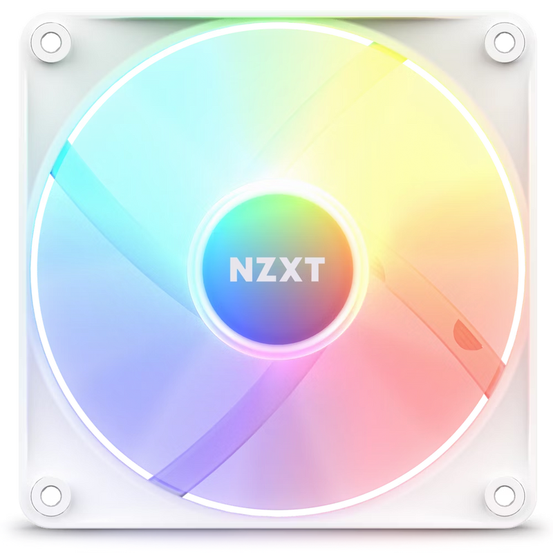NZXT RF-C12TF-W1 F120RGB Core - 120mm Hub-mounted RGB Fan - Triple Pack (White) w/RGB Controller