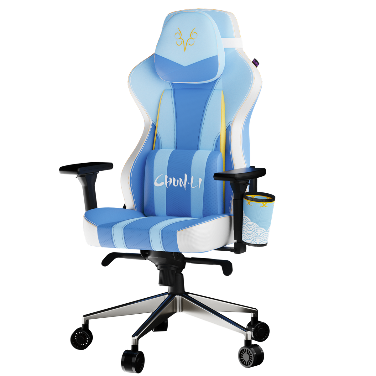 Pastel Blue Light Blue Gaming Chair Cute Gaming Chair With Lumbar