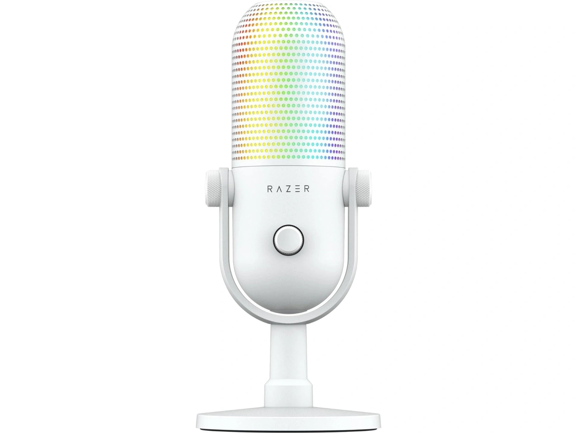 Razer RZ19-05060200-R3M1 Seiren V3 Chroma - RGB USB Microphone with Tap-to-Mute - White Edition - FRML Packaging