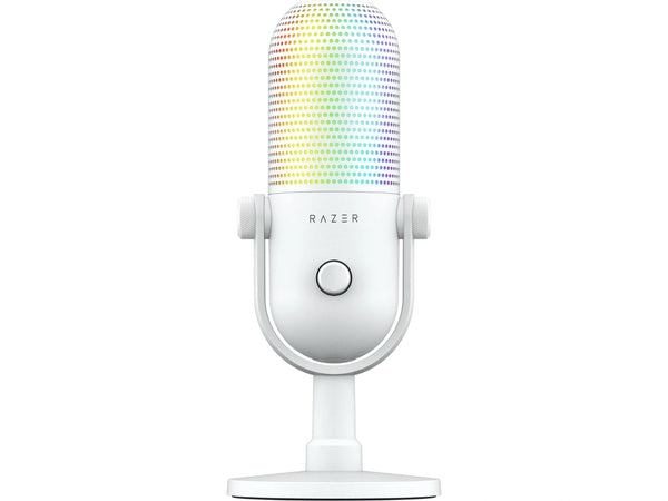 Razer RZ19-05060200-R3M1 Seiren V3 Chroma - RGB USB Microphone with Tap-to-Mute - White Edition - FRML Packaging
